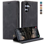 For Galaxy S25+ 5G CaseMe 013 Multifunctional Horizontal Flip Leather Phone Case(Black)