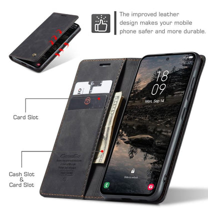 For Galaxy S25+ 5G CaseMe 013 Multifunctional Horizontal Flip Leather Phone Case(Black)
