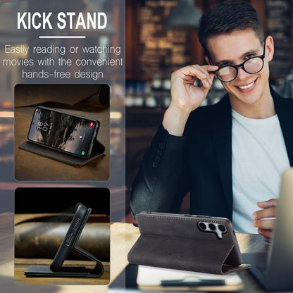 For Galaxy S25+ 5G CaseMe 013 Multifunctional Horizontal Flip Leather Phone Case(Black)