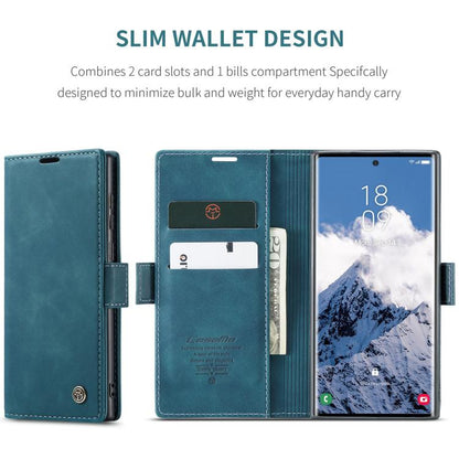 For Galaxy S25 Ultra 5G CaseMe 013 Multifunctional Horizontal Flip Leather Phone Case(Blue)