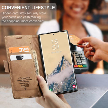 For Galaxy S25 Ultra 5G CaseMe 013 Multifunctional Horizontal Flip Leather Phone Case(Brown)