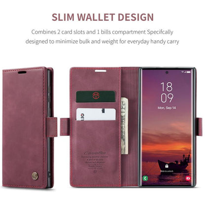 For Galaxy S25 Ultra 5G CaseMe 013 Multifunctional Horizontal Flip Leather Phone Case(Red)