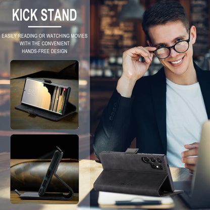 For Galaxy S25 Ultra 5G CaseMe 013 Multifunctional Horizontal Flip Leather Phone Case(Black)