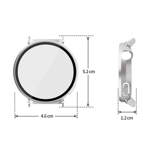 For Huawei Watch GT 5 Pro 42mm ENKAY Hat-Prince Tempered Glass Film Integrated PC Watch Case(White)