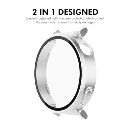 For Huawei Watch GT 5 Pro 42mm ENKAY Hat-Prince Tempered Glass Film Integrated PC Watch Case(Silver)