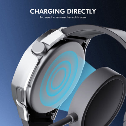 For Huawei Watch GT 5 Pro 46mm ENKAY Hat-Prince Tempered Glass Film Integrated PC Watch Case(Silver)