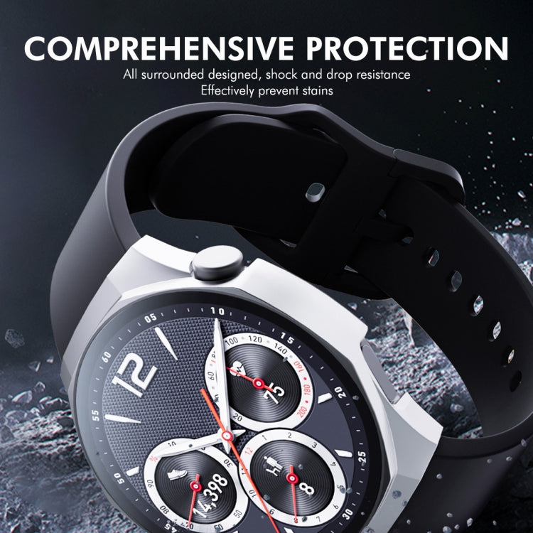 For Huawei Watch GT 5 Pro 46mm ENKAY Hat-Prince Tempered Glass Film Integrated PC Watch Case(Silver)