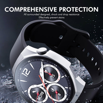 For Huawei Watch GT 5 Pro 46mm ENKAY Hat-Prince Tempered Glass Film Integrated PC Watch Case(Silver)