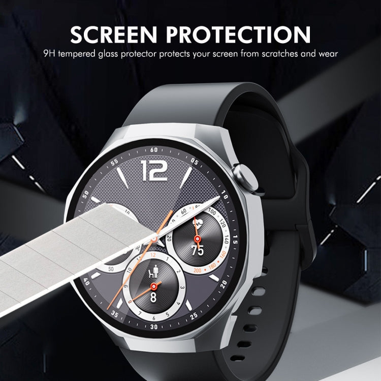 For Huawei Watch GT 5 Pro 46mm ENKAY Hat-Prince Tempered Glass Film Integrated PC Watch Case(Silver)