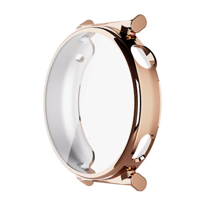 Pour Huawei Watch GT 5 41mm Étui de protection ENKAY Hat-Prince en TPU souple électroplaqué avec film de protection d'écran (Or rose)
