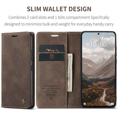 For Xiaomi 14T CaseMe 013 Multifunctional Horizontal Flip Leather Phone Case(Coffee)