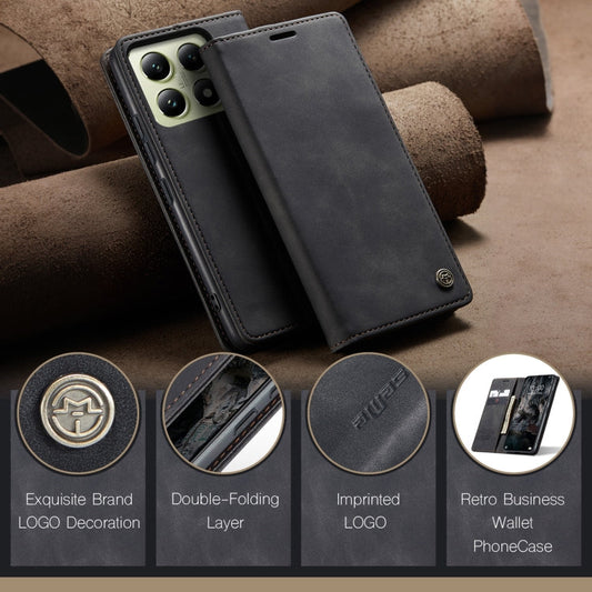 For Xiaomi 14T CaseMe 013 Multifunctional Horizontal Flip Leather Phone Case(Black)