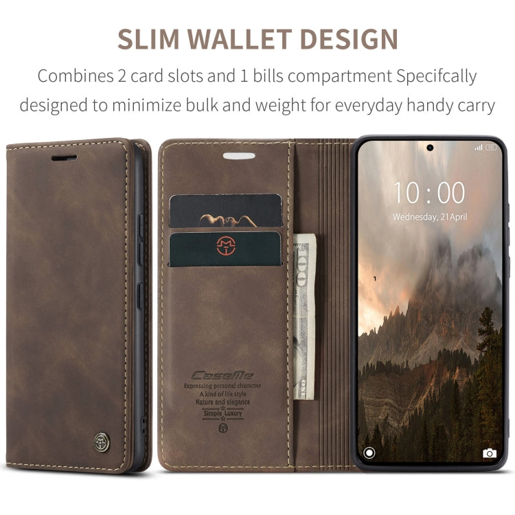 For Xiaomi 14T Pro CaseMe 013 Multifunctional Horizontal Flip Leather Phone Case(Coffee)