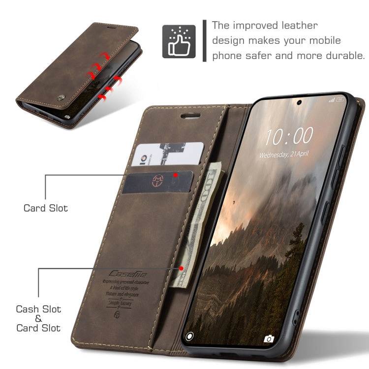 For Xiaomi 14T Pro CaseMe 013 Multifunctional Horizontal Flip Leather Phone Case(Coffee)