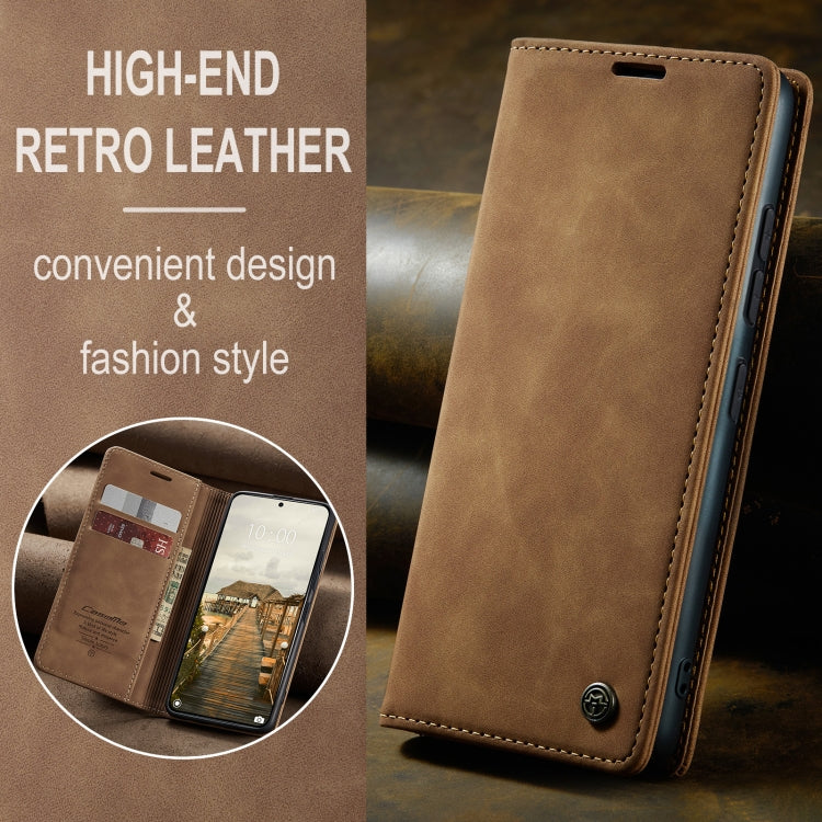 For Xiaomi 14T Pro CaseMe 013 Multifunctional Horizontal Flip Leather Phone Case(Brown)