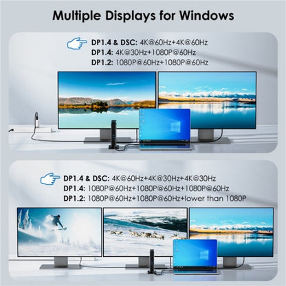 WAVLINK WL-UMD26 11 in 1 140W PD 3.1 USB-C 8K Displayport Charging Docking Station