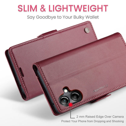 For Samsung Galaxy A07 / A06 CaseMe 023 Butterfly Buckle Litchi Texture RFID Anti-theft Leather Phone Case(Red)