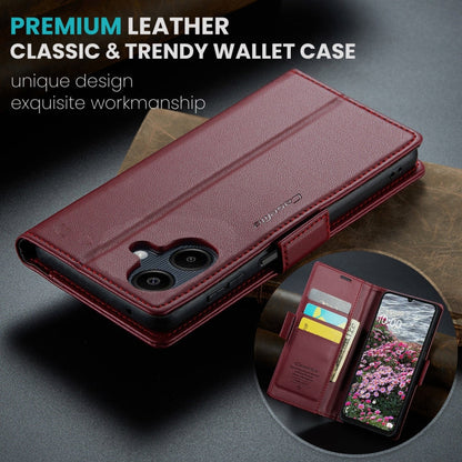 For Samsung Galaxy A07 / A06 CaseMe 023 Butterfly Buckle Litchi Texture RFID Anti-theft Leather Phone Case(Red)