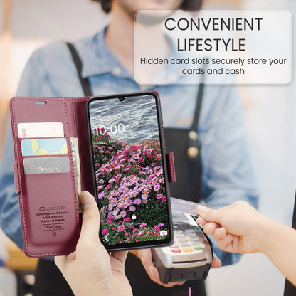 For Samsung Galaxy A07 / A06 CaseMe 023 Butterfly Buckle Litchi Texture RFID Anti-theft Leather Phone Case(Red)