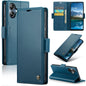 For Samsung Galaxy A07 / A06 CaseMe 023 Butterfly Buckle Litchi Texture RFID Anti-theft Leather Phone Case(Blue)