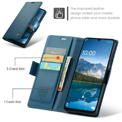 For Samsung Galaxy A07 / A06 CaseMe 023 Butterfly Buckle Litchi Texture RFID Anti-theft Leather Phone Case(Blue)