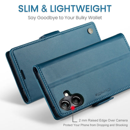 For Samsung Galaxy A07 / A06 CaseMe 023 Butterfly Buckle Litchi Texture RFID Anti-theft Leather Phone Case(Blue)