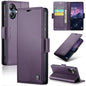 For Samsung Galaxy A07 / A06 CaseMe 023 Butterfly Buckle Litchi Texture RFID Anti-theft Leather Phone Case(Purple)