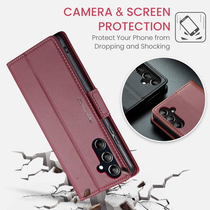 For Samsung Galaxy A16 5G CaseMe 023 Butterfly Buckle Litchi Texture RFID Anti-theft Leather Phone Case(Red)