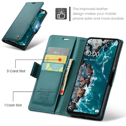 For Samsung Galaxy A16 5G CaseMe 023 Butterfly Buckle Litchi Texture RFID Anti-theft Leather Phone Case(Green)