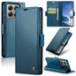 For Xiaomi 14T CaseMe 023 Butterfly Buckle Litchi Texture RFID Anti-theft Leather Phone Case(Blue)