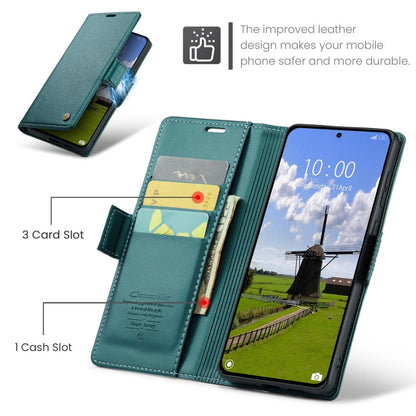 Pour Xiaomi 14T Pro Étui en Cuir Anti-RFID Anti-vol Texture Litchi avec Boucle Papillon CaseMe 023 (Vert)