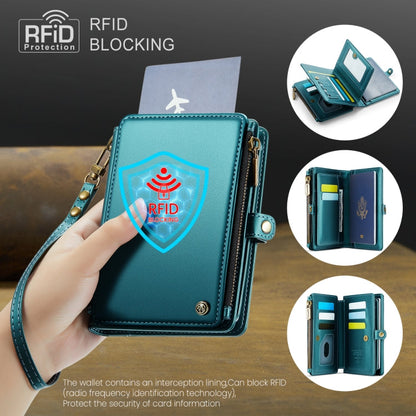 CaseMe-Me60 Multi-functional Anti-theft Swipe Passport Wallet(Green)