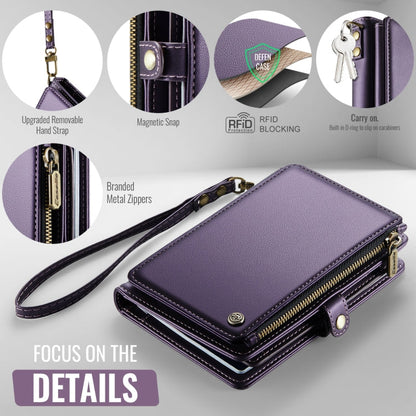 CaseMe-Me60 Multi-functional Anti-theft Swipe Passport Wallet(Purple)