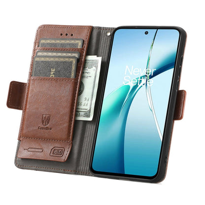For TCL 50 5G CaseNeo Splicing Dual Magnetic Buckle Leather Phone Case(Brown)