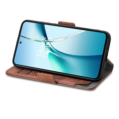 For TCL 50 5G CaseNeo Splicing Dual Magnetic Buckle Leather Phone Case(Brown)