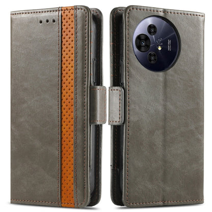 Pour TCL 50 Pro NxtPaper Étui Téléphone en Cuir avec Boucle Magnétique Double et Épissure CaseNeo (Gris)