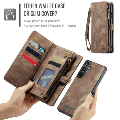 Pour étui de téléphone en cuir multifonctionnel détachable CaseMe 008 pour Samsung Galaxy A16 5G (marron)