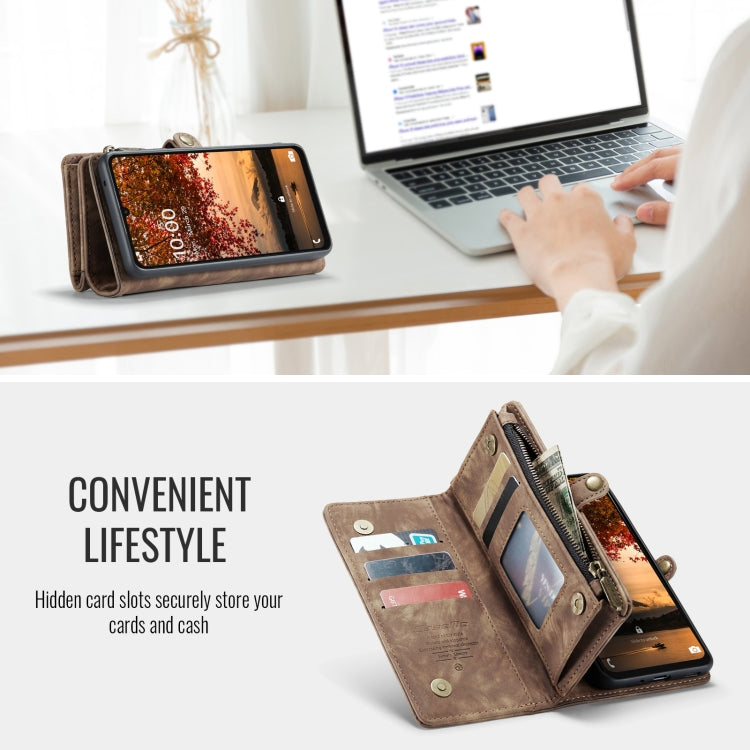 Pour étui de téléphone en cuir multifonctionnel détachable CaseMe 008 pour Samsung Galaxy A16 5G (marron)