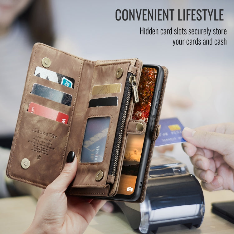 Pour étui de téléphone en cuir multifonctionnel détachable CaseMe 008 pour Samsung Galaxy A16 5G (marron)