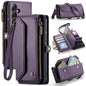 For Samsung Galaxy A16 5G CaseMe C36 Card Slots Zipper Wallet RFID Anti-theft Leather Phone Case(Purple)