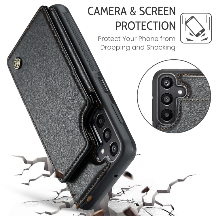 For Samsung Galaxy A16 5G CaseMe C22 Card Slots Holder RFID Anti-theft Phone Case(Black)