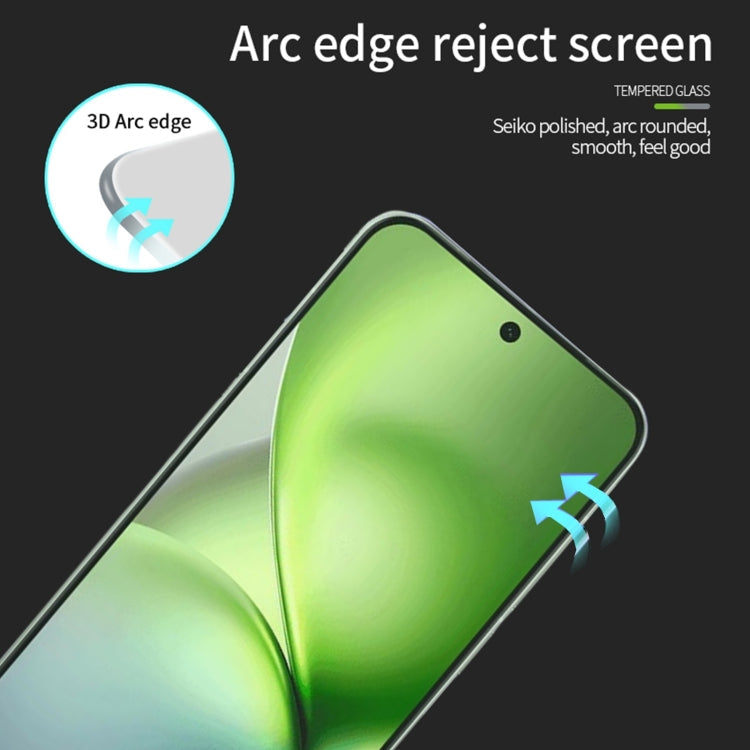 For vivo X200 Pro mini MOFI 9H 3D Explosion-proof Curved Screen Tempered Glass Film(Black)