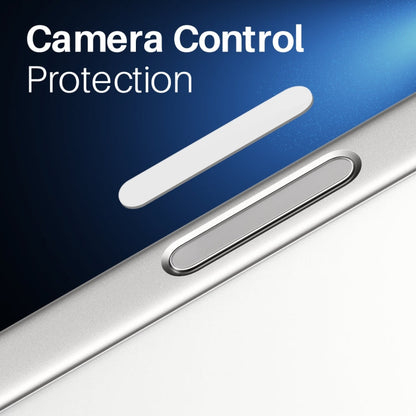 For iPhone 16 / 16 Plus / 16 Pro / 16 Pro Max NORTHJO 2Pcs Camera Control Button Protector Tempered Glass Film(White)