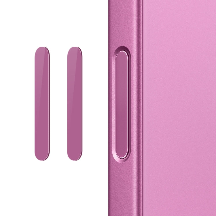 For iPhone 16 / 16 Plus / 16 Pro / 16 Pro Max NORTHJO 2Pcs Camera Control Button Protector Tempered Glass Film(Pink)