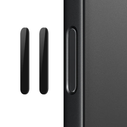 Pour iPhone 16 / 16 Plus / 16 Pro / 16 Pro Max NORTHJO 2Pcs Protecteur de Boutons de Contrôle de Caméra Film en Verre Trempé (Noir)