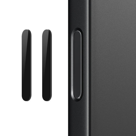 For iPhone 16 / 16 Plus / 16 Pro / 16 Pro Max NORTHJO 2Pcs Camera Control Button Protector Tempered Glass Film(Black)