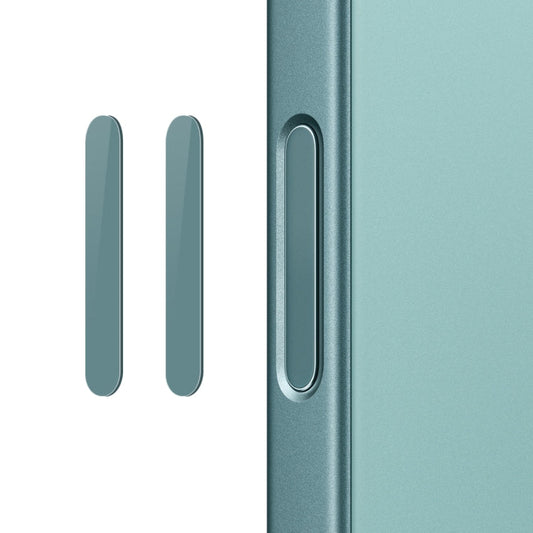 For iPhone 16 / 16 Plus / 16 Pro / 16 Pro Max NORTHJO 2Pcs Camera Control Button Protector Tempered Glass Film(Teal)