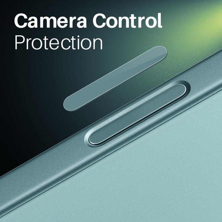 For iPhone 16 / 16 Plus / 16 Pro / 16 Pro Max NORTHJO 2Pcs Camera Control Button Protector Tempered Glass Film(Teal)