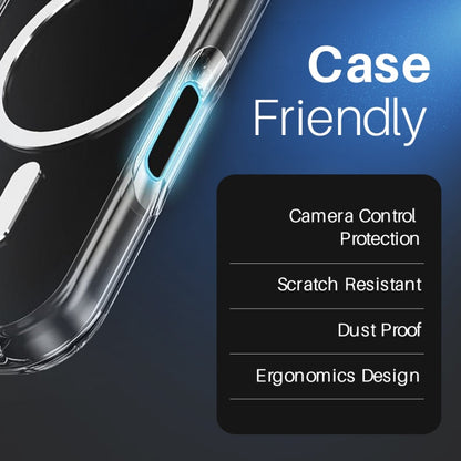 For iPhone 16 / 16 Plus / 16 Pro / 16 Pro Max NORTHJO 2Pcs Camera Control Button Protector Tempered Glass Film(透明)
