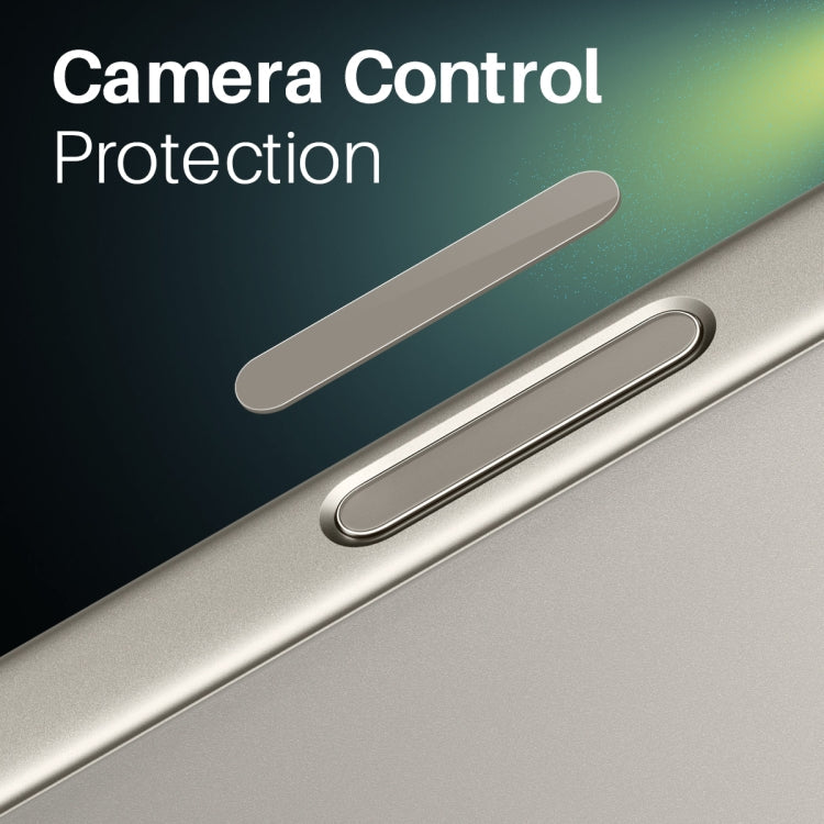 For iPhone 16 / 16 Plus / 16 Pro / 16 Pro Max NORTHJO 2Pcs Camera Control Button Protector Tempered Glass Film(Natural)